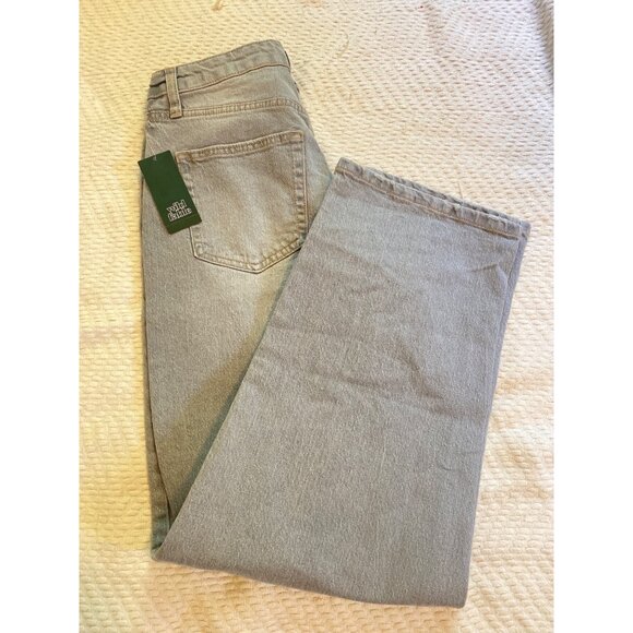 NWT Wild Fable Women’s Gray Distressed Mid-Rise 90’s Straight-leg Jeans Size 4 - Picture 3 of 9